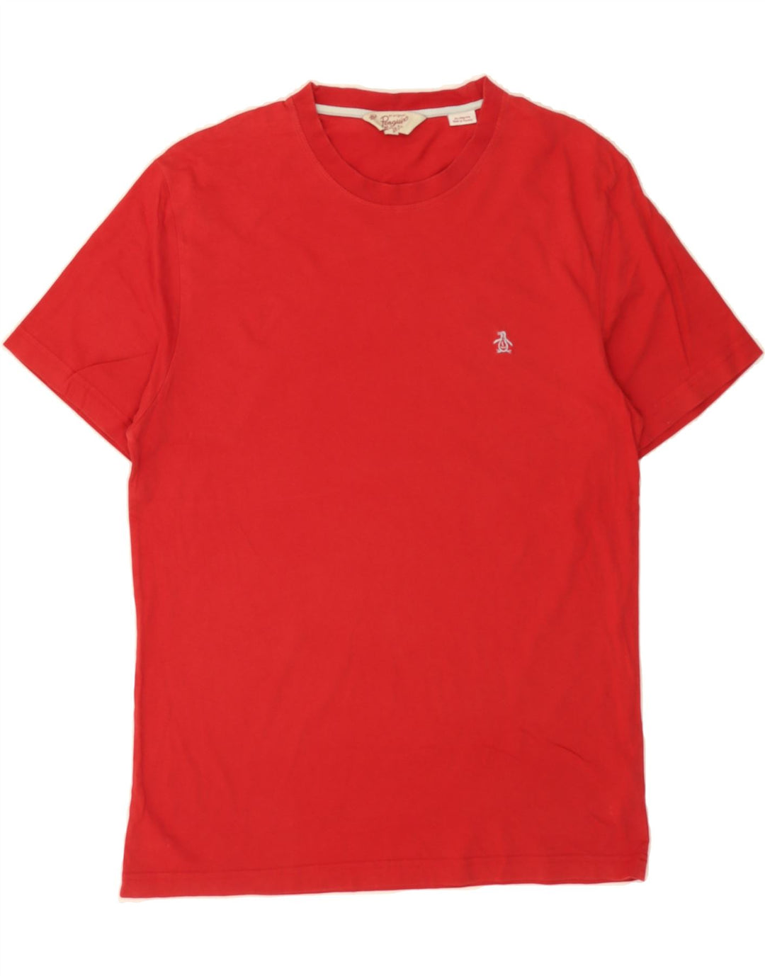 PENGUIN Mens T-Shirt Top XL Red Cotton Vintage Penguin and Second-Hand Penguin from Messina Hembry 