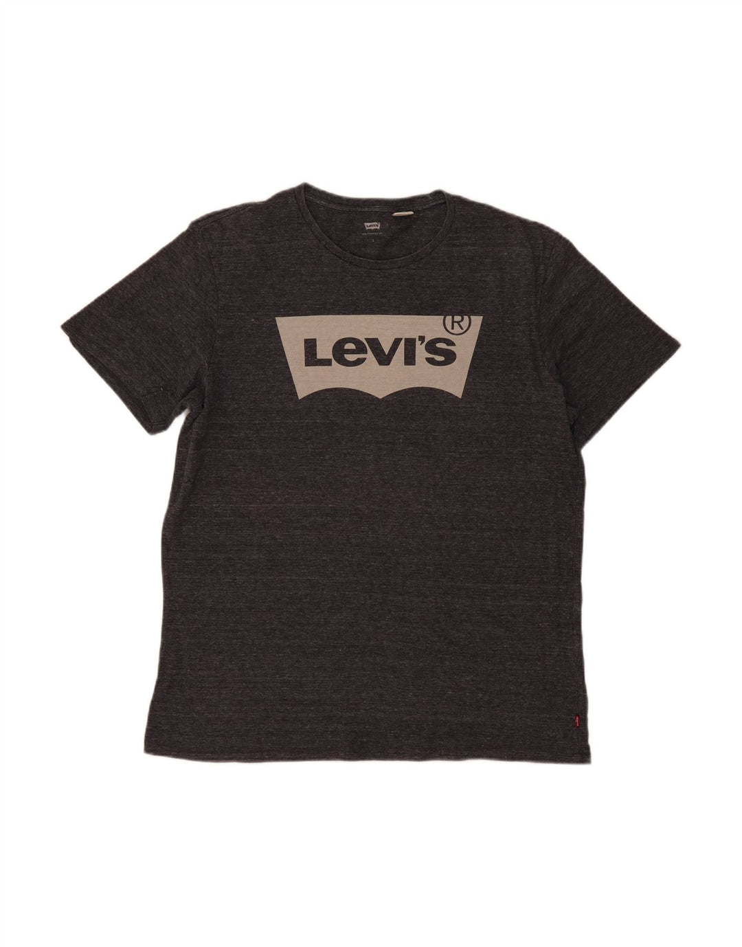 LEVI'S Mens Graphic T-Shirt Top Large Grey Flecked