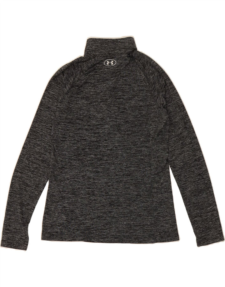 UNDER ARMOUR Womens Heat Gear Pullover Tracksuit Top UK 12 Medium Grey Vintage Under Armour and Second-Hand Under Armour from Messina Hembry 