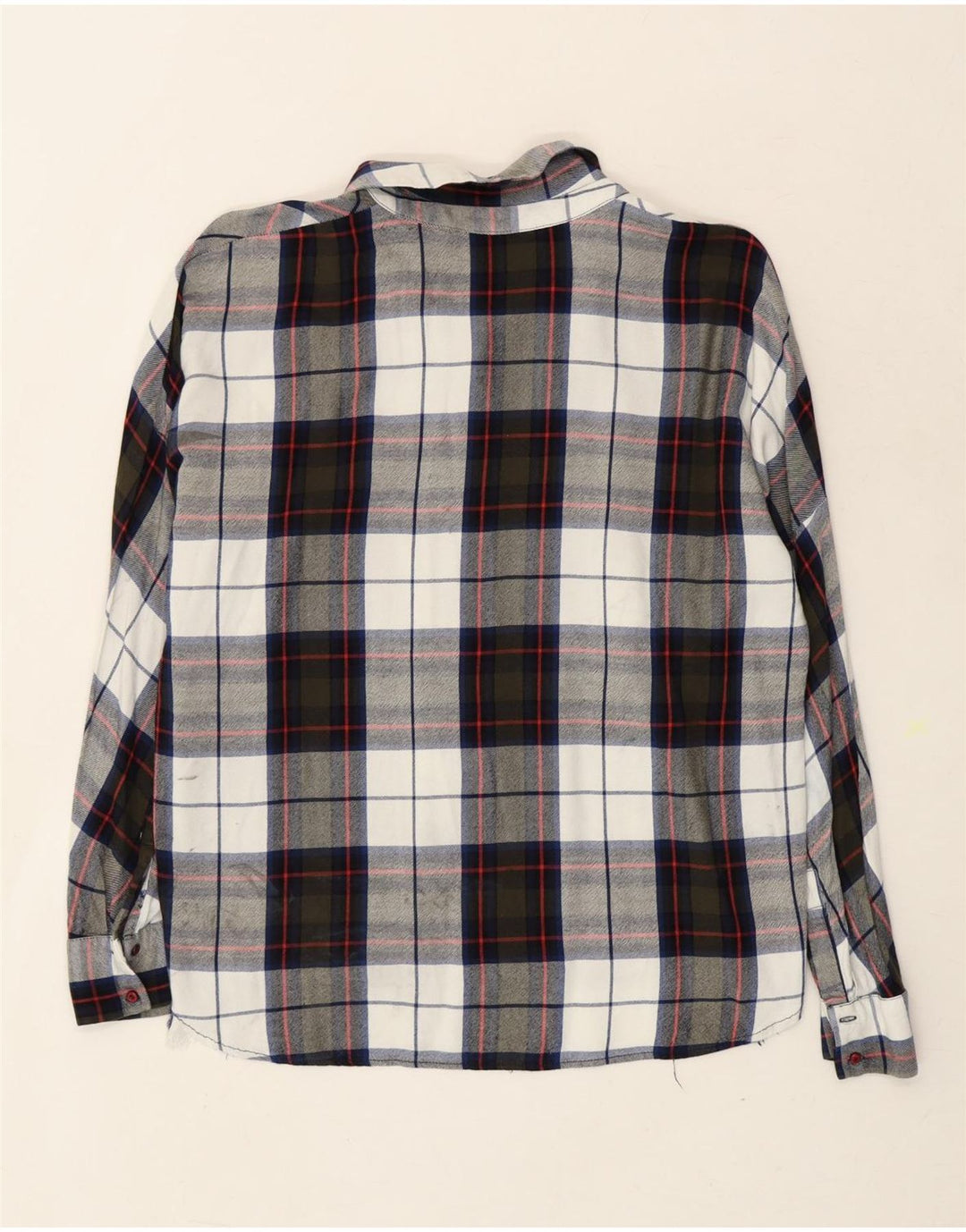 ZARA Womens Flannel Shirt UK 14 Medium Green Check Vintage Zara and Second-Hand Zara from Messina Hembry 