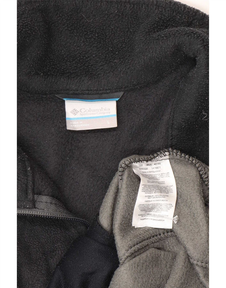 Columbia Mens Fleece Jacket UK 40 Large Grey Colourblock Polyester