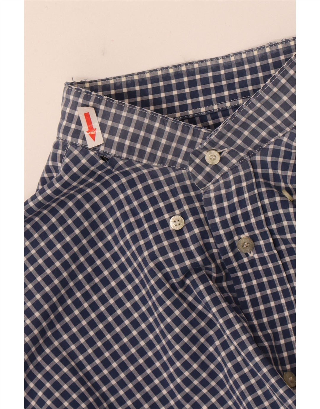 Lacoste Herreskjorte str. 41 Large Navy Blue Gingham