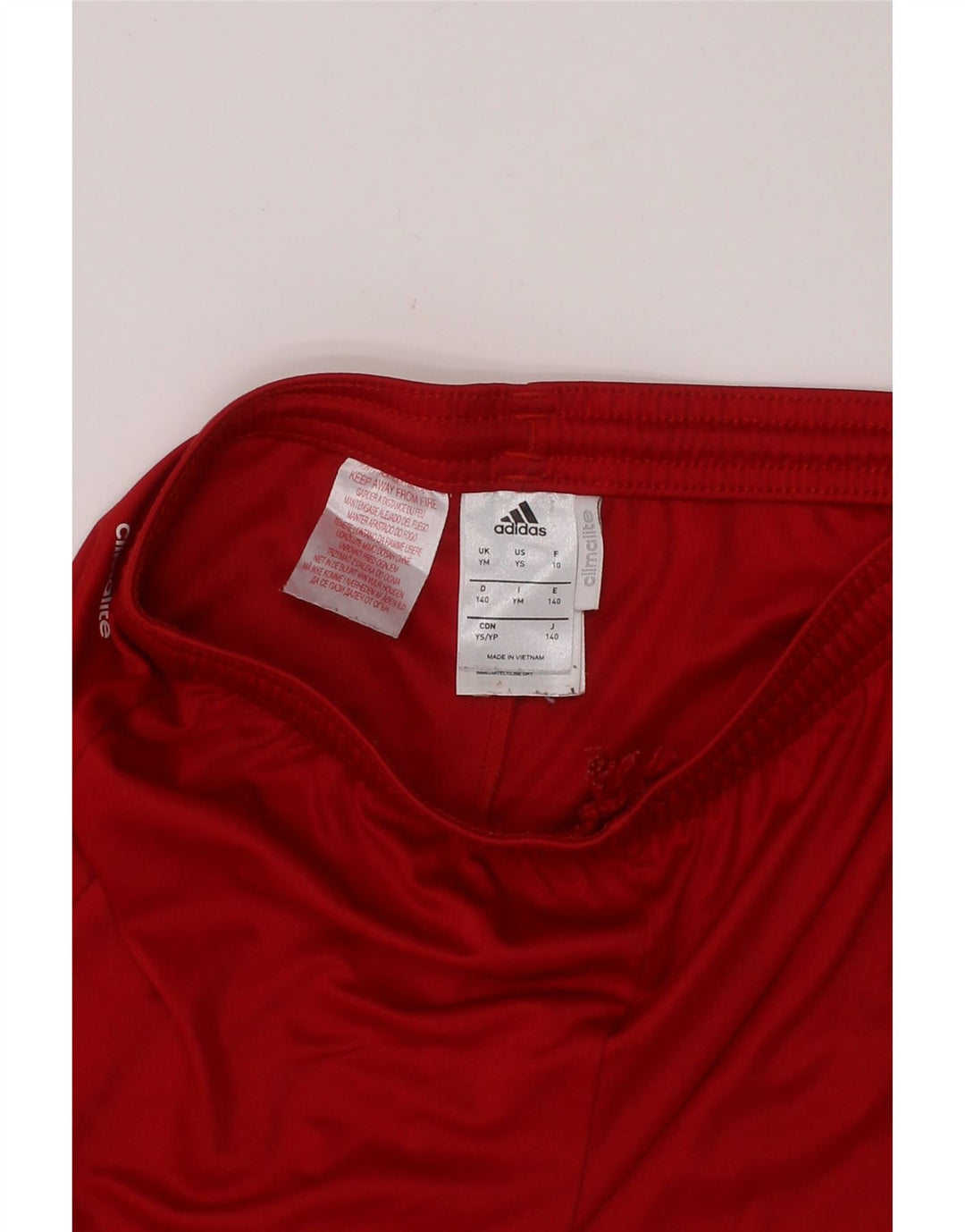ADIDAS Boys Climalite Sport Shorts 9-10 Years  Red Polyester Vintage Adidas and Second-Hand Adidas from Messina Hembry 