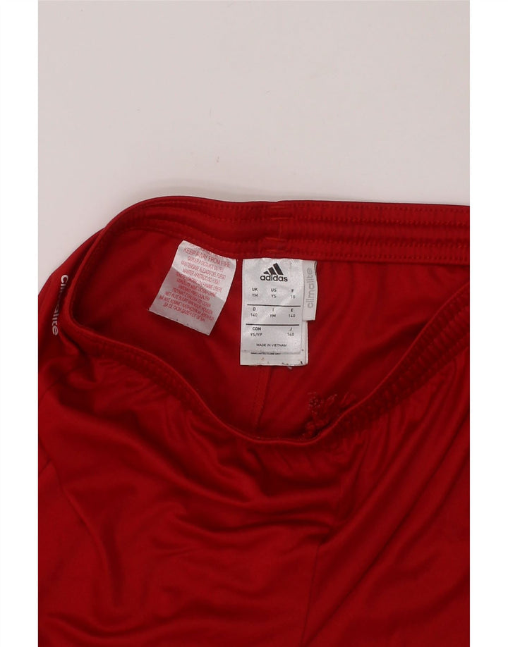 ADIDAS Boys Climalite Sport Shorts 9-10 Years  Red Polyester Vintage Adidas and Second-Hand Adidas from Messina Hembry 