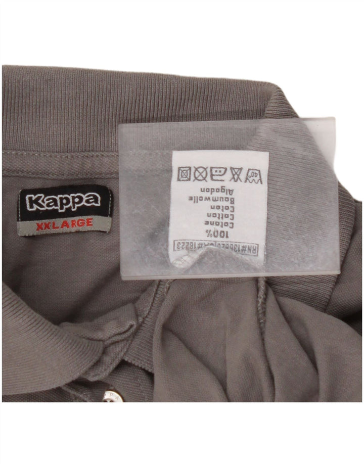KAPPA Mens Polo Shirt 2XL Grey Cotton