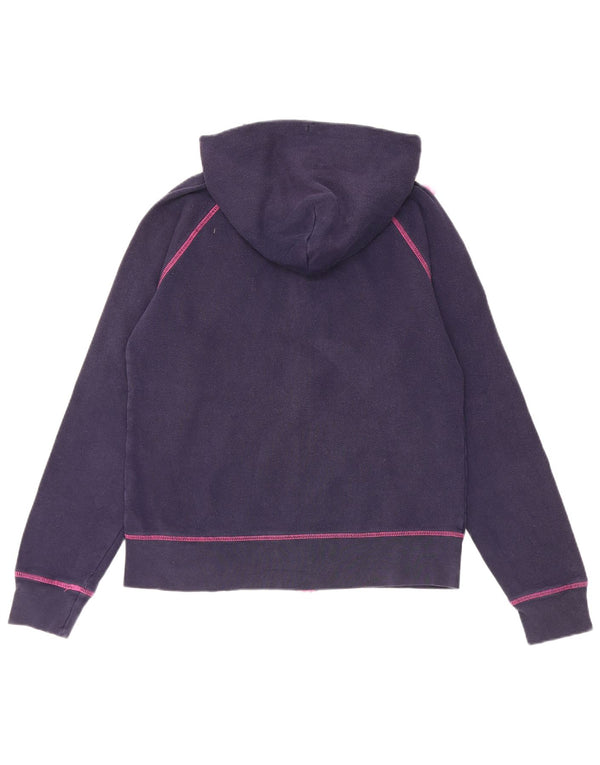 Gap Womens Zip Hoodie Sweater UK 14 Medium Navy Blue Cotton