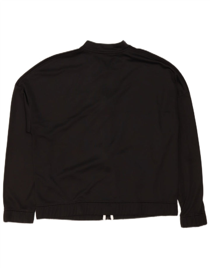 Diadora Boys Tracksuit Top Jacket 15-16 Years Large Black Polyester
