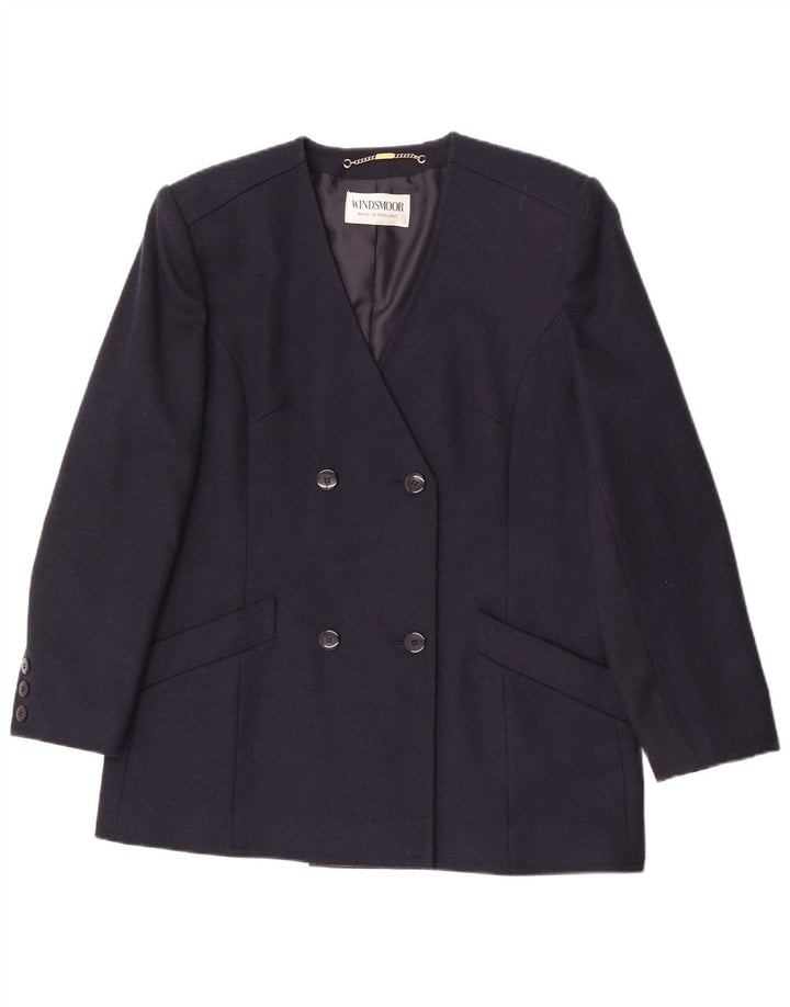 Windsmoor Womens Double Breasted Blazer Jacket UK 16 Large Navy Blue