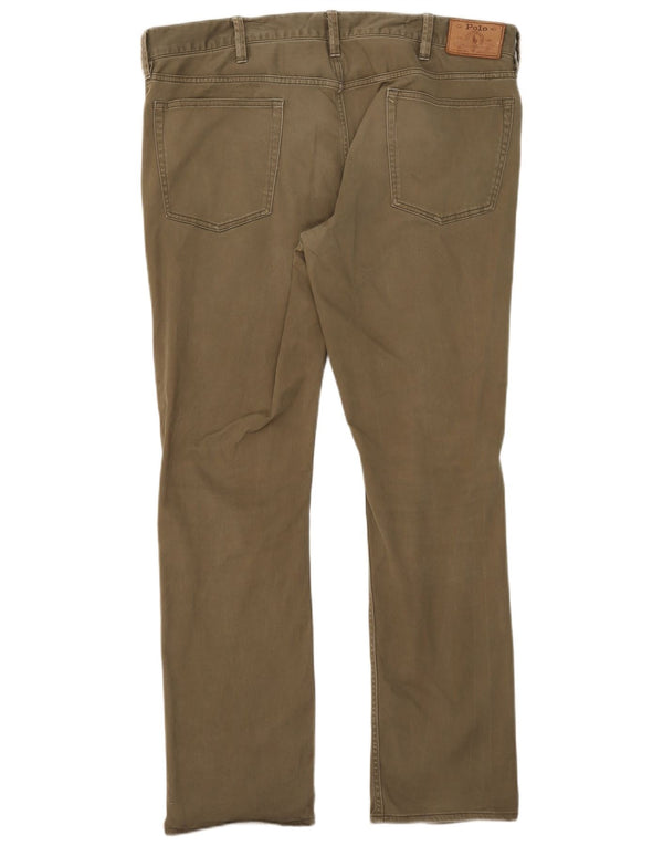 Pantaloni casual drepti pentru bărbați Polo Ralph Lauren W38 L32 bumbac kaki