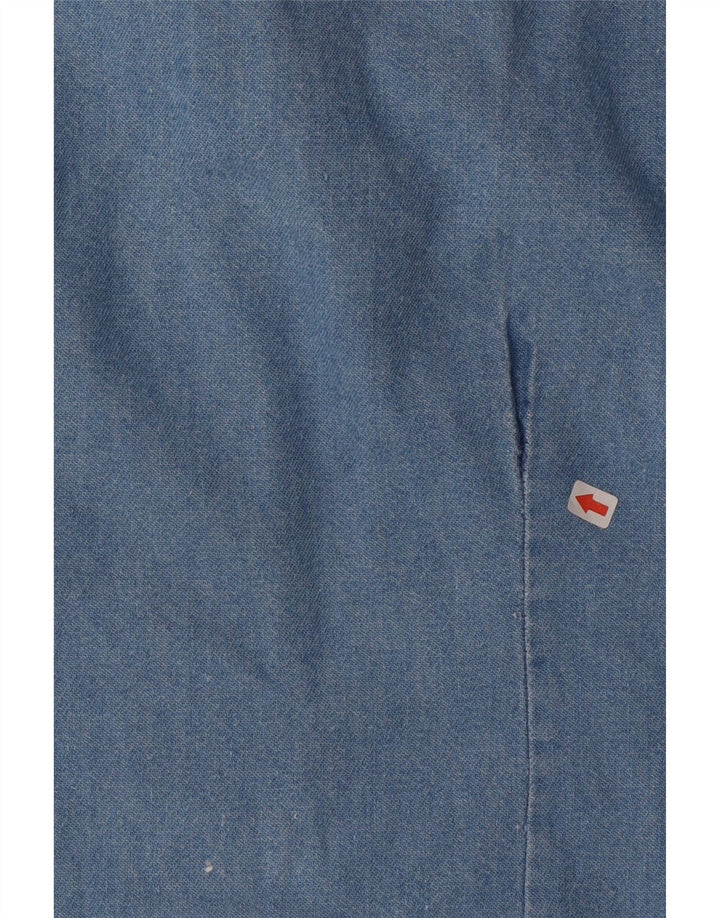 Camicia di jeans vintage da donna UK 14 grande blu