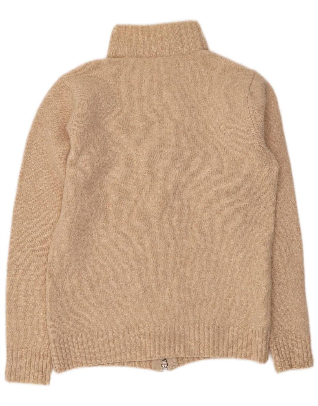 Armani Womens Cardigan Sweater UK 12 Medium Beige Virgin Wool