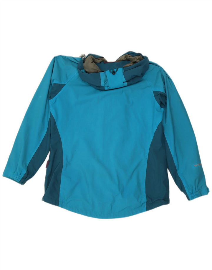 Sprayway Womens Hooded Windbreaker Jacket UK 12 Medium Blue Colourblock