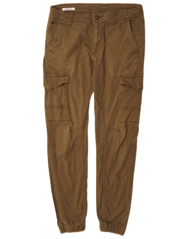 Jack & Jones Mens Paul Tapered Joggers Cargo Trousers W29 L30 Khaki Cotton