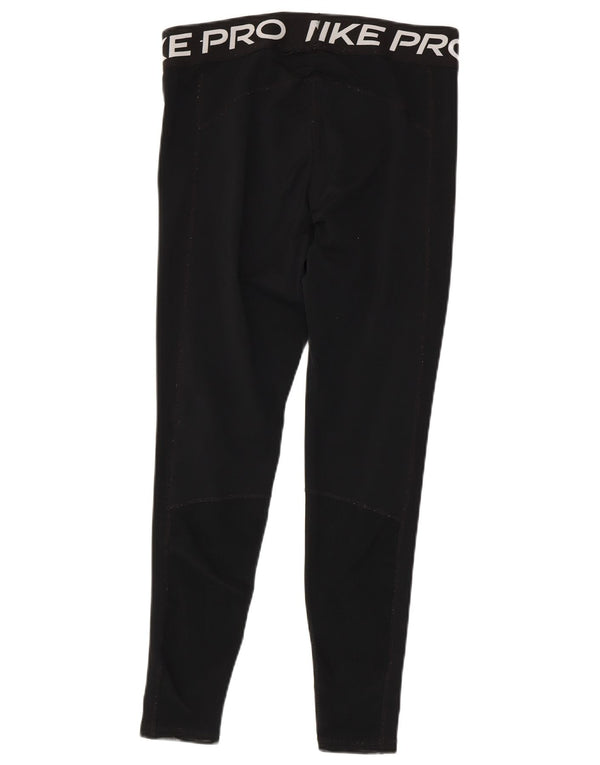 Женские леггинсы с рисунком Nike Dri Fit UK 14, большие черные