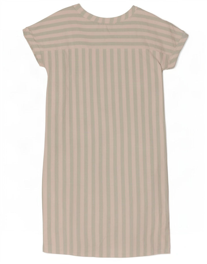 Max Mara Womens Shift Dress EU 42 Large White Striped Acetate