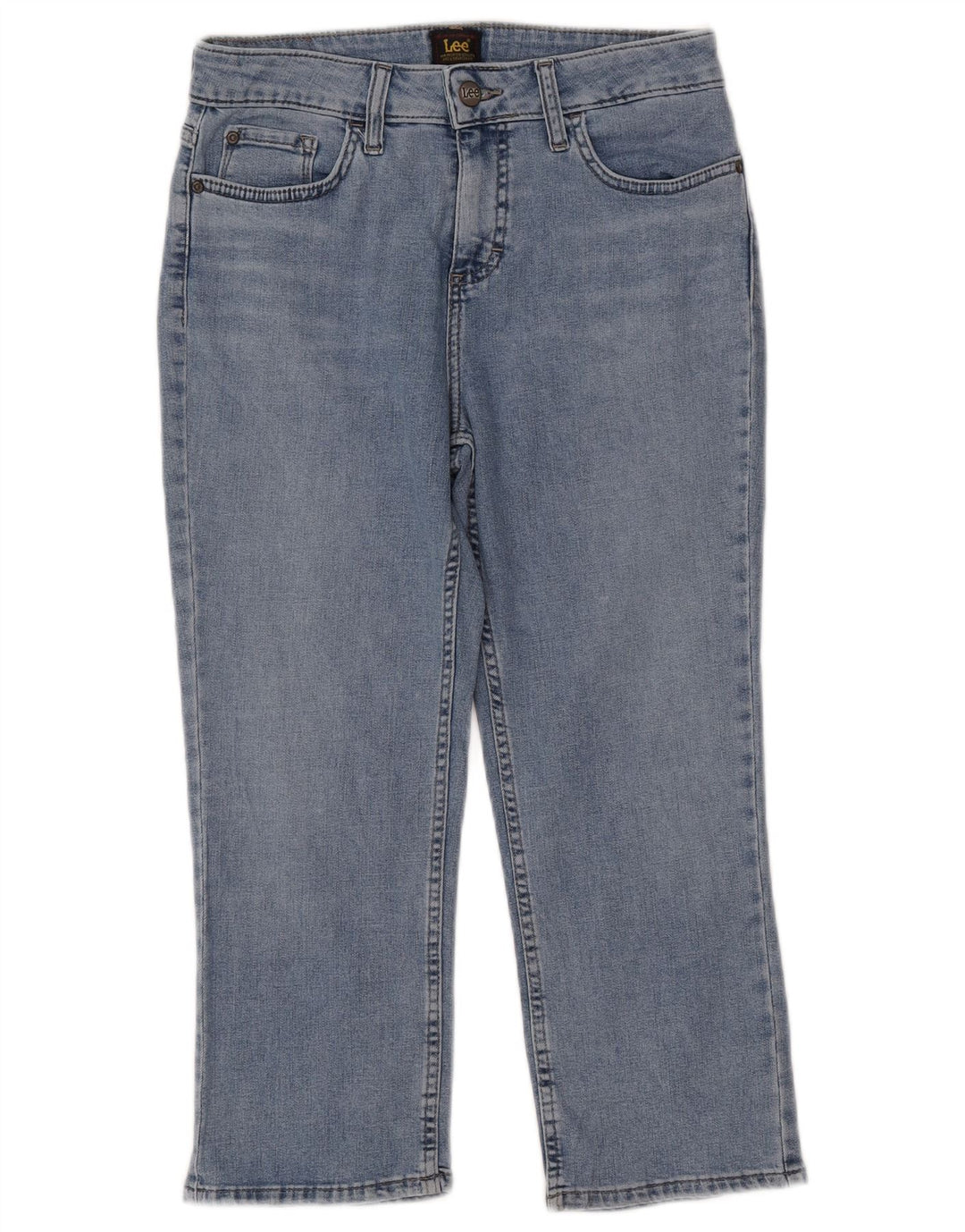 Damskie jeansy Capri LEE US 8 Medium W32 L22 Niebieskie bawełniane