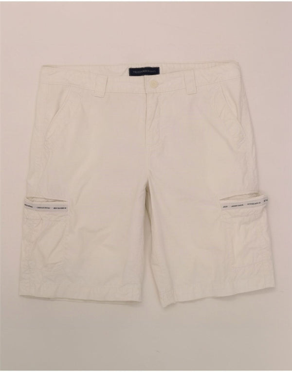 Pantaloncini cargo da uomo Trussardi W34 Large in cotone bianco