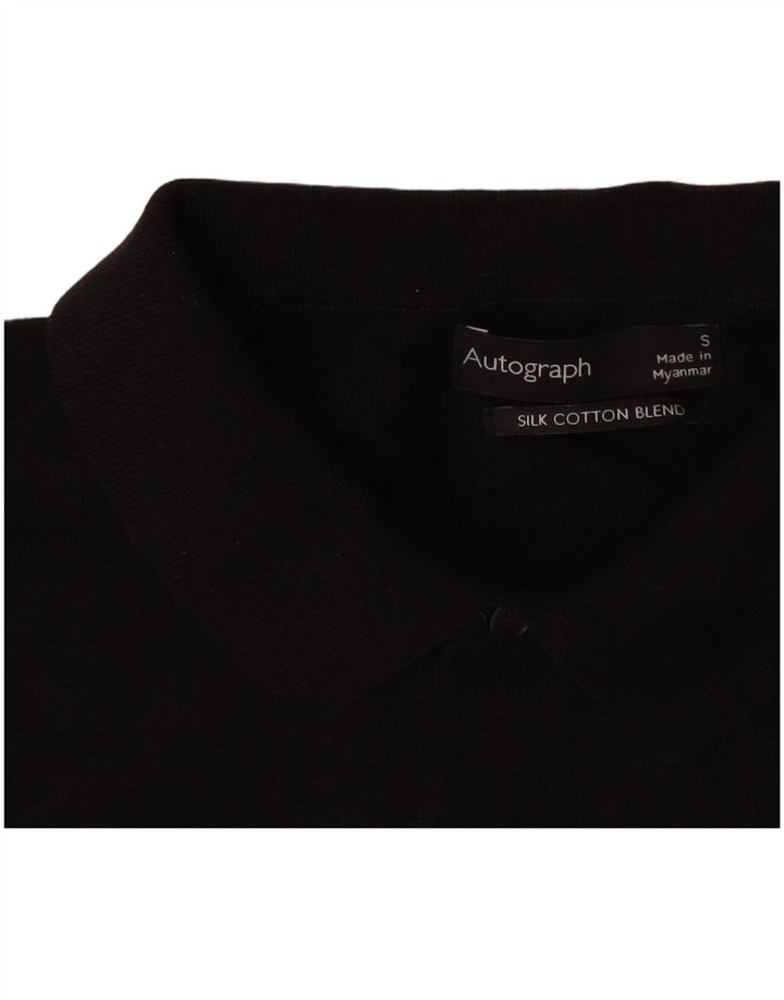 Marks & Spencer Herre Autograph Polo Shirt Lille sort bomuld