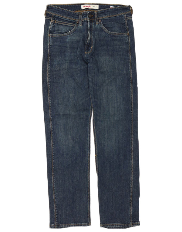 Wrangler Mens Regular Fit Straight Jeans W30 L30 kék pamut