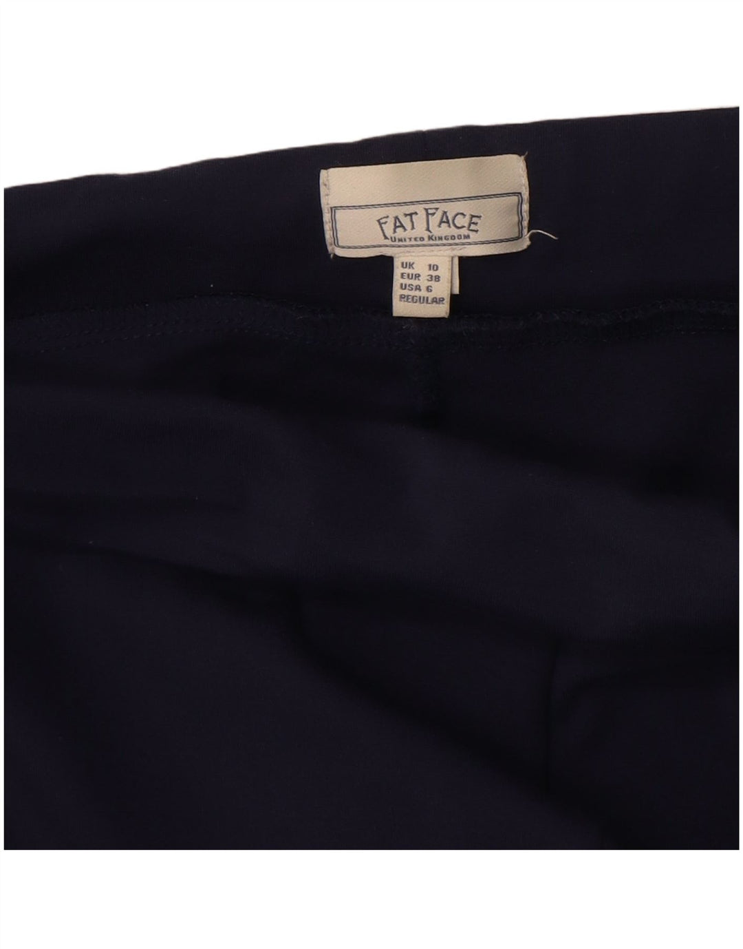 FAT FACE Womens Leggings UK 10 Small  Navy Blue Viscose