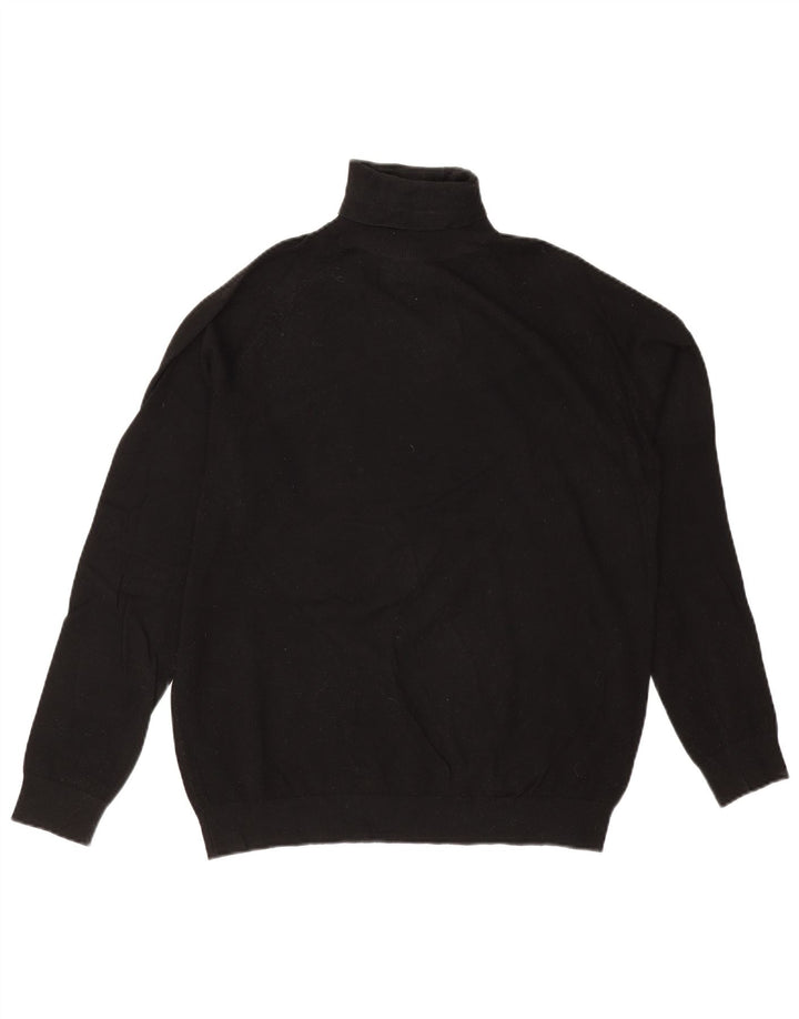 Zara Pull Col Roulé Homme Noir Moyen Viscose