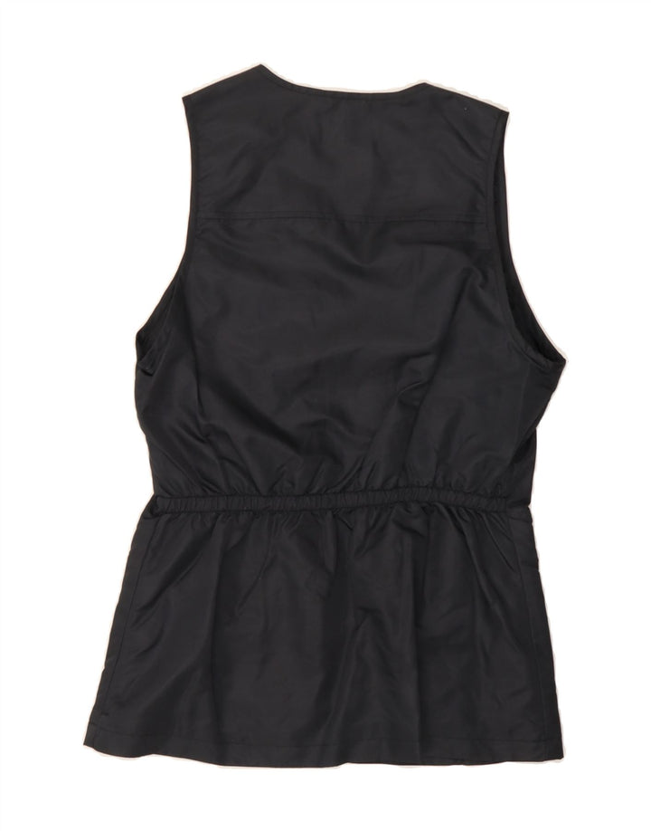 VINTAGE Womens Utility Gilet UK 6/8 Small Black Polyamide Vintage Vintage and Second-Hand Vintage from Messina Hembry 