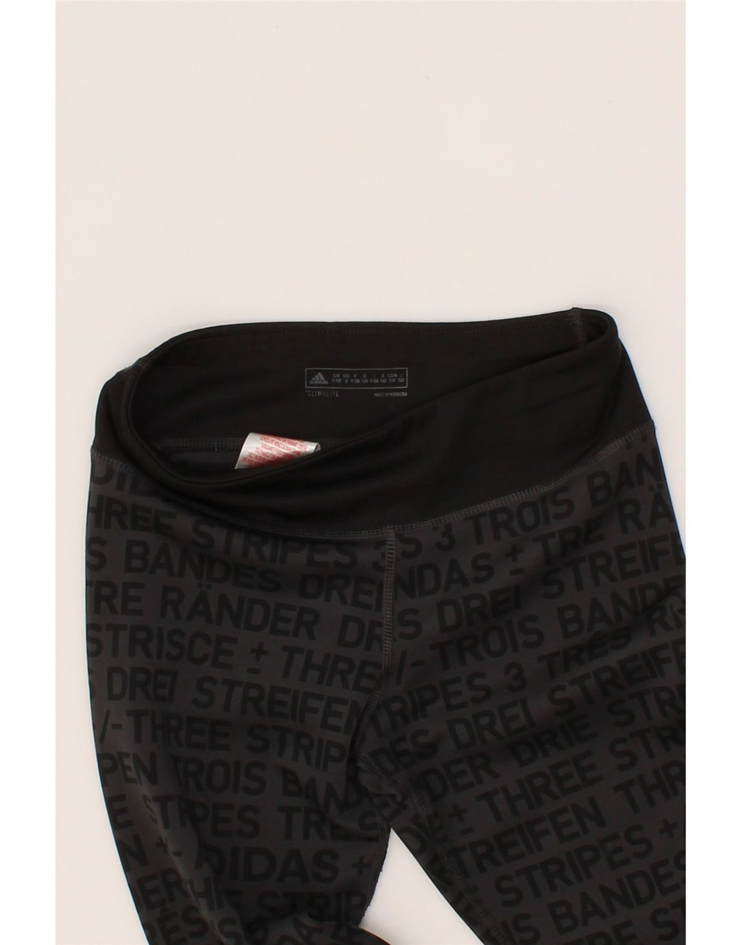 ADIDAS Girls Climalite Graphic Leggings 9-10 Years  Grey Polyester Vintage Adidas and Second-Hand Adidas from Messina Hembry 