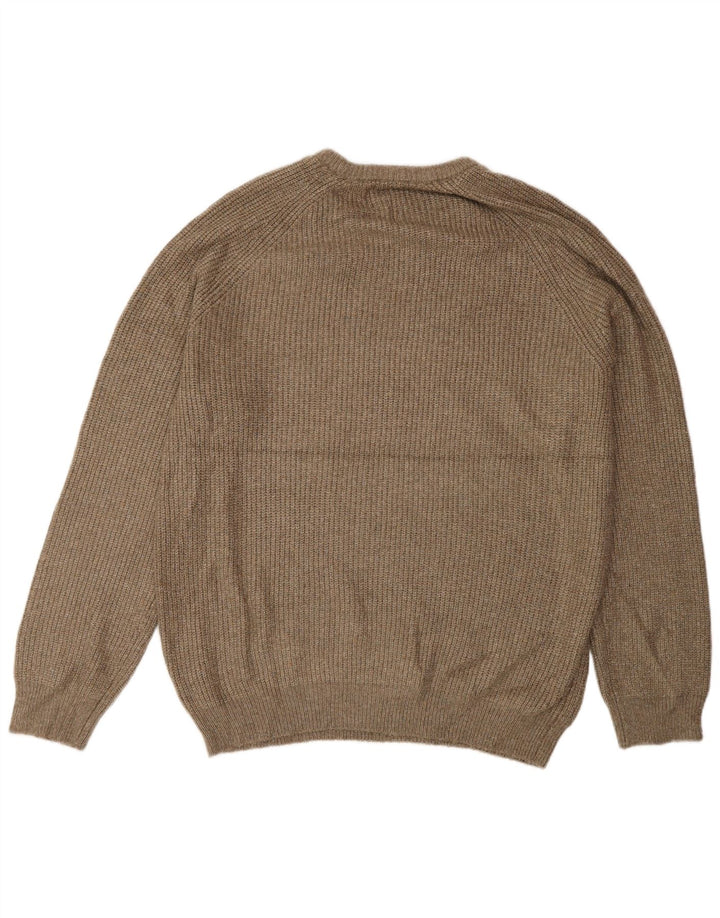 Marks & Spencer Herre sweater med rund hals XL brun polyamid