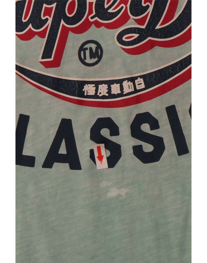 Superdry Mens Graphic T-Shirt Top Medium Green Cotton