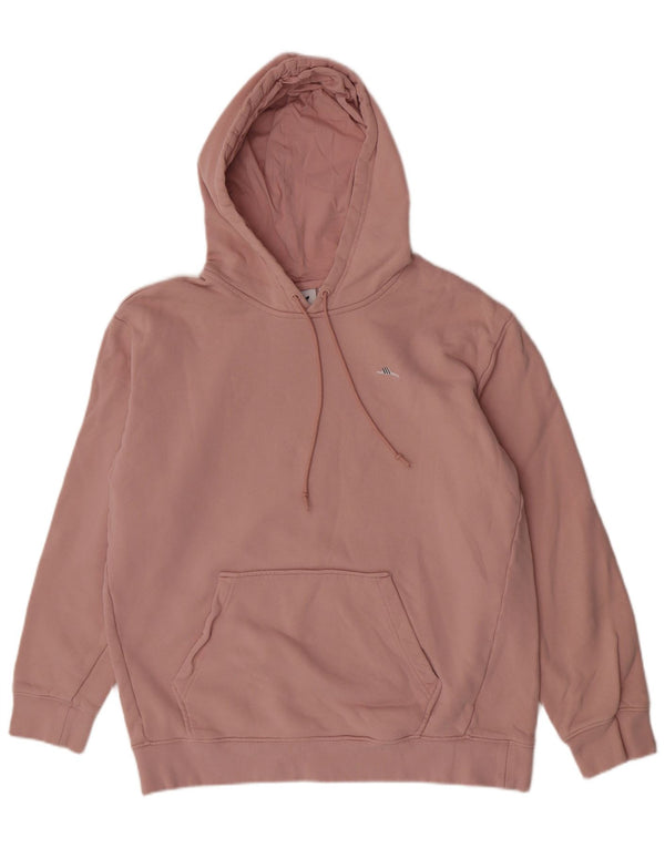 Felpa con cappuccio da donna Adidas UK 14 grande cotone rosa