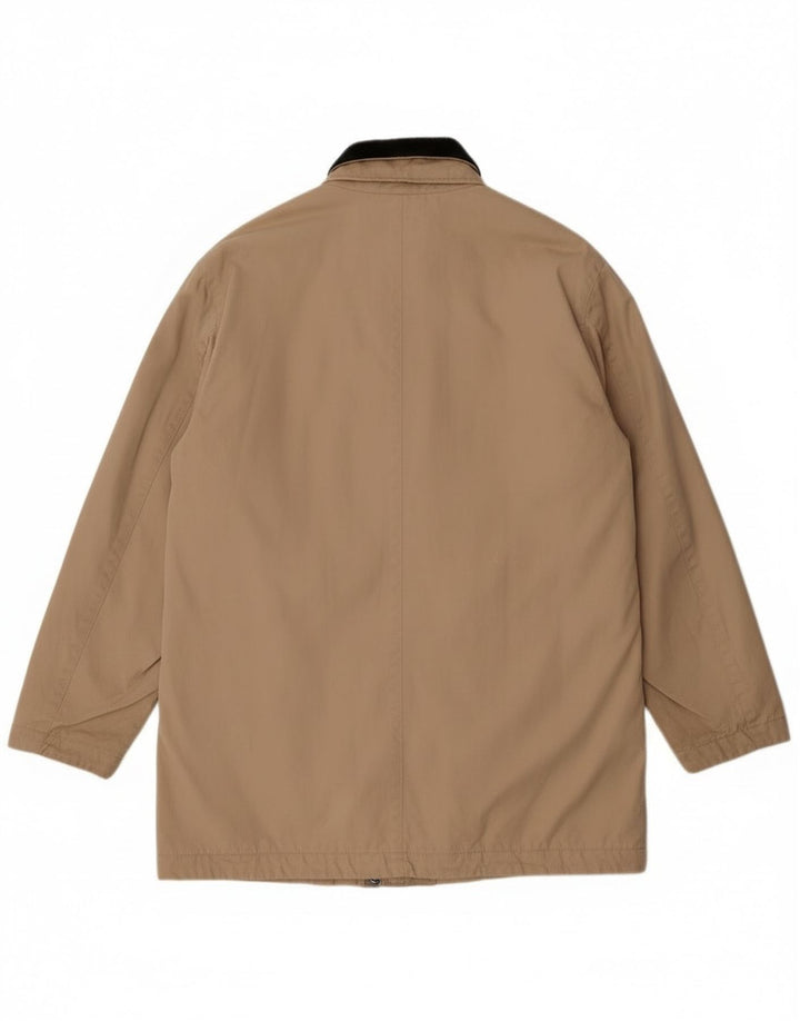 Gant Mens Overcoat UK 40 Large Beige Colourblock