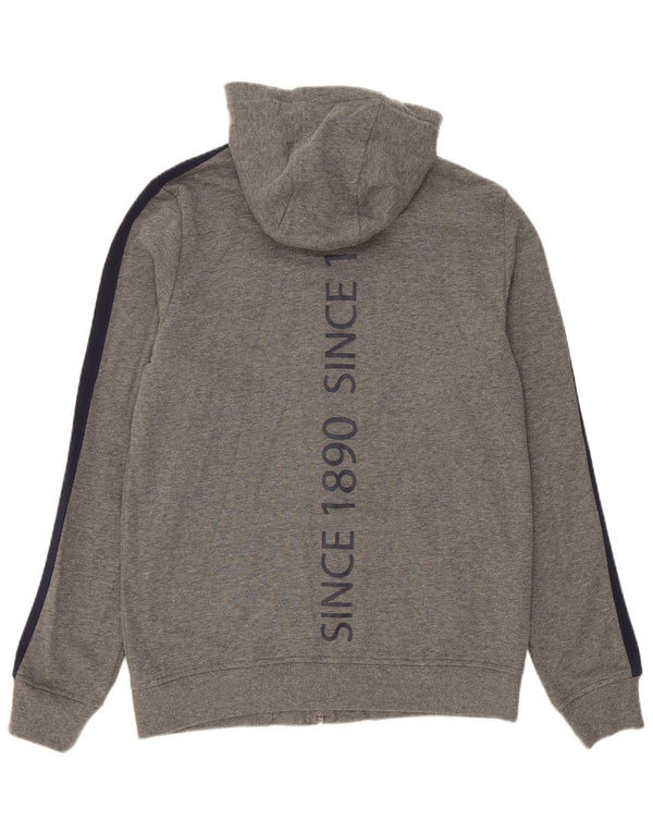 US Polo Assn Mens Graphic Zip Hoodie Sweater Small Grey Flecked