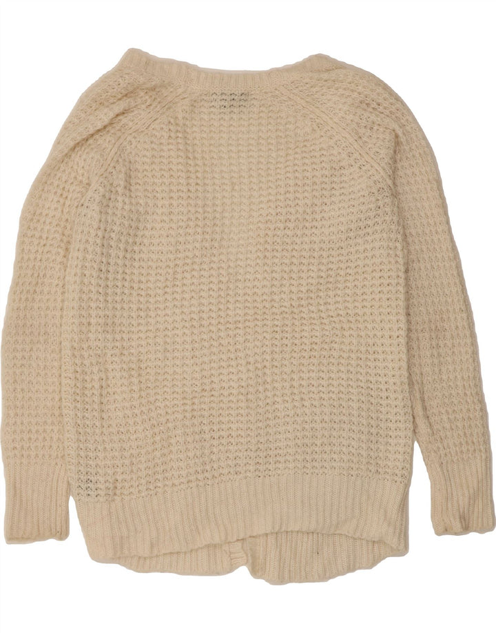 MOSSIMO Womens Open Cardigan Sweater UK 16 Large Beige Acrylic Vintage Mossimo and Second-Hand Mossimo from Messina Hembry 