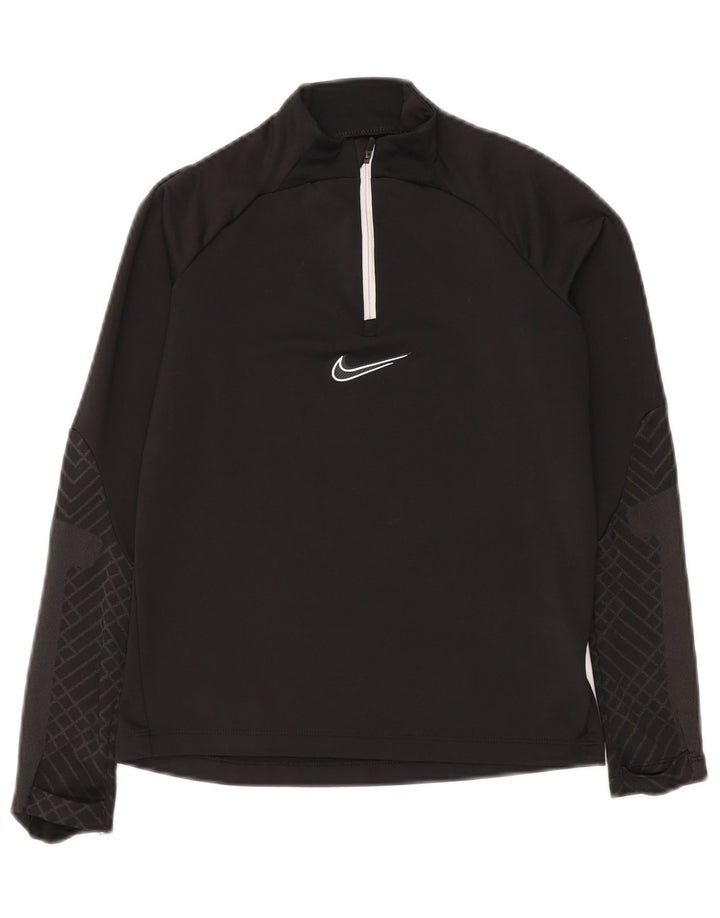 Top della tuta pullover slim Nike da bambino Dri Fit 10-11 anni, colore nero medio