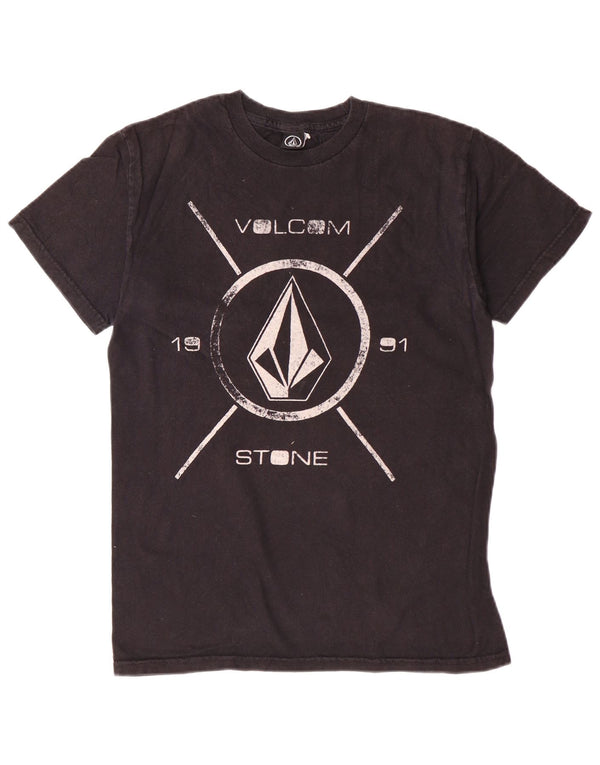 Volcom Mens Graphic T-Shirt Top Small Black Cotton