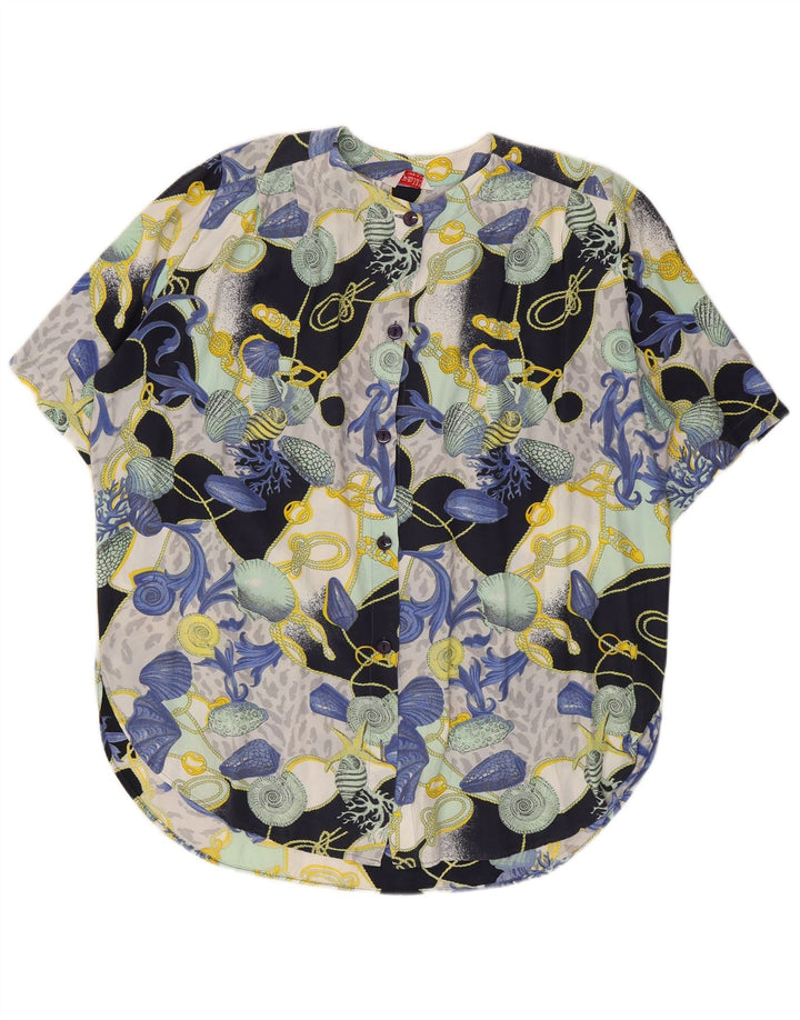 Vintage Womens Abstract Pattern Shirt Blouse UK 16 Large Multicoloured
