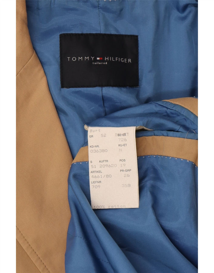 TOMMY HILFIGER Giacca blazer da uomo a 2 bottoni EU 52 XL Cotone beige