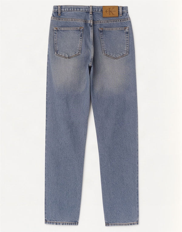 Calvin Klein Damen High Waist Tapered Jeans US 8 Medium W28 L27 Blau