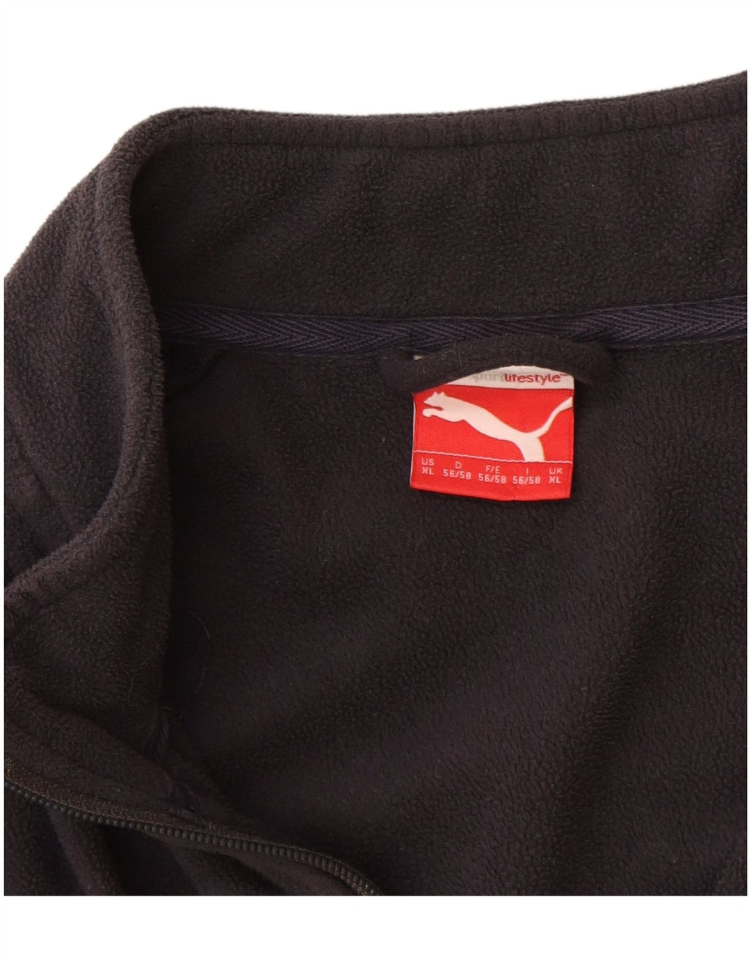 Puma Mens Fleece Jacket UK 42 XL Navy Blue
