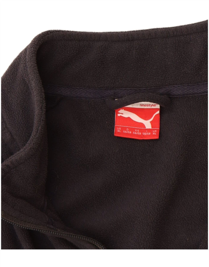 Puma Mens Fleece Jacket UK 42 XL Navy Blue