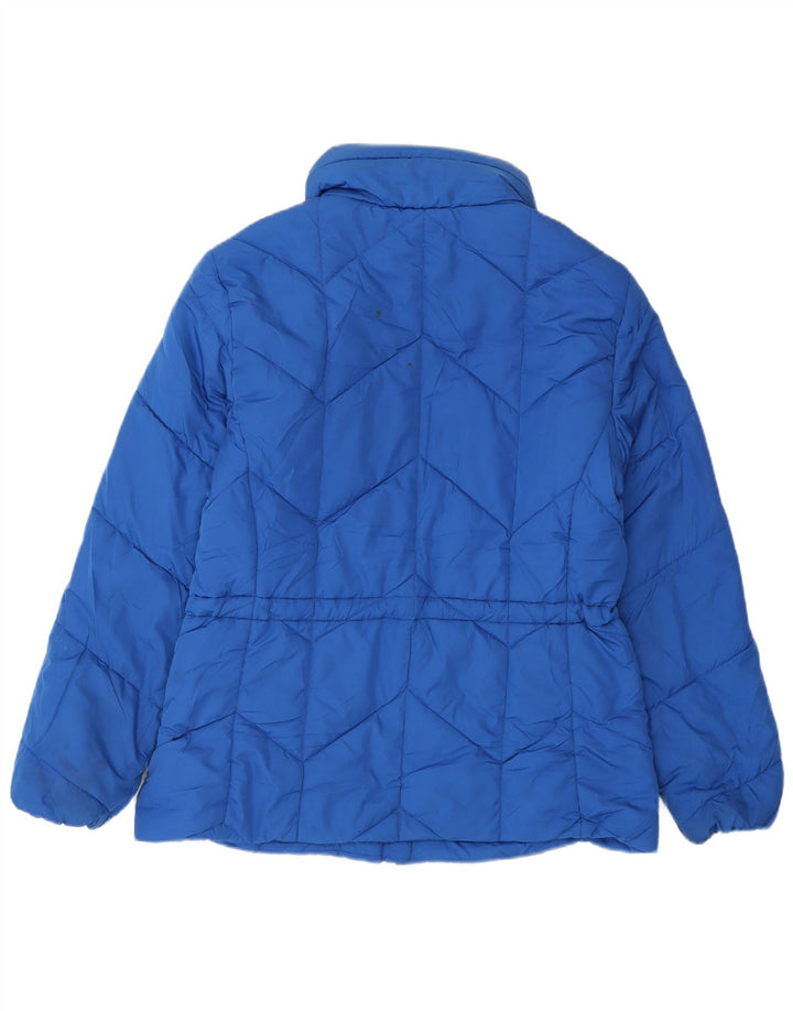 Marks & Spencer Womens Padded Jacket UK 12 Medium  Blue Polyester