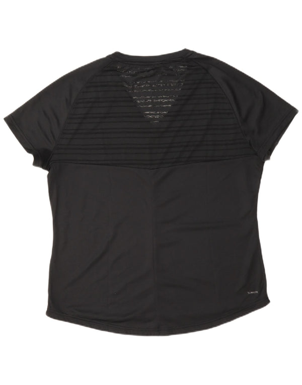 Adidas Damen Climalite T-Shirt Top UK 20/22 XL Schwarz
