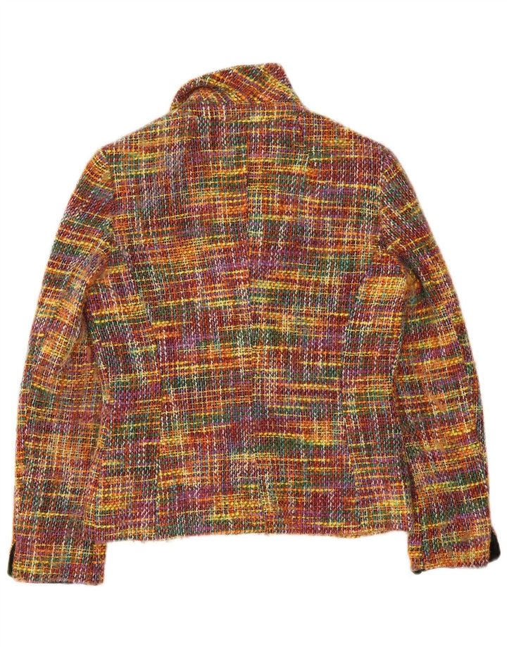 Vintage dame 2-knaps blazerjakke IT 44 Medium flerfarvet ternet