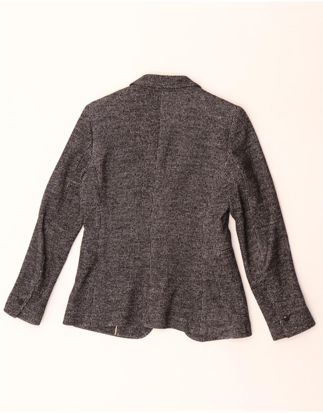 Massimo Dutti Womens 1 Button Blazer Jacket EU 40 Medium Grey Houndstooth
