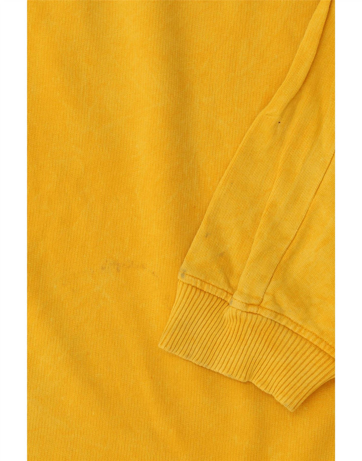 Zara Womens Oversized Sweatshirt Jumper UK 10 Small Yellow Cotton
