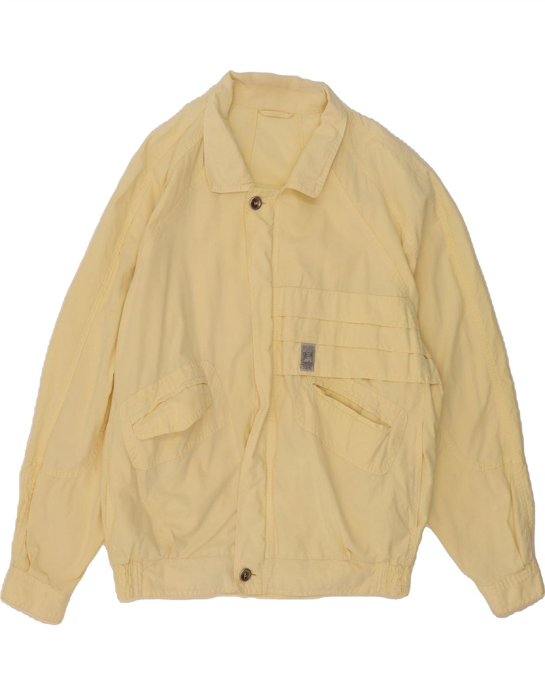 PIONIER Mens Bomber Jacket UK 40 Large Yellow Cotton Vintage Pionier and Second-Hand Pionier from Messina Hembry 