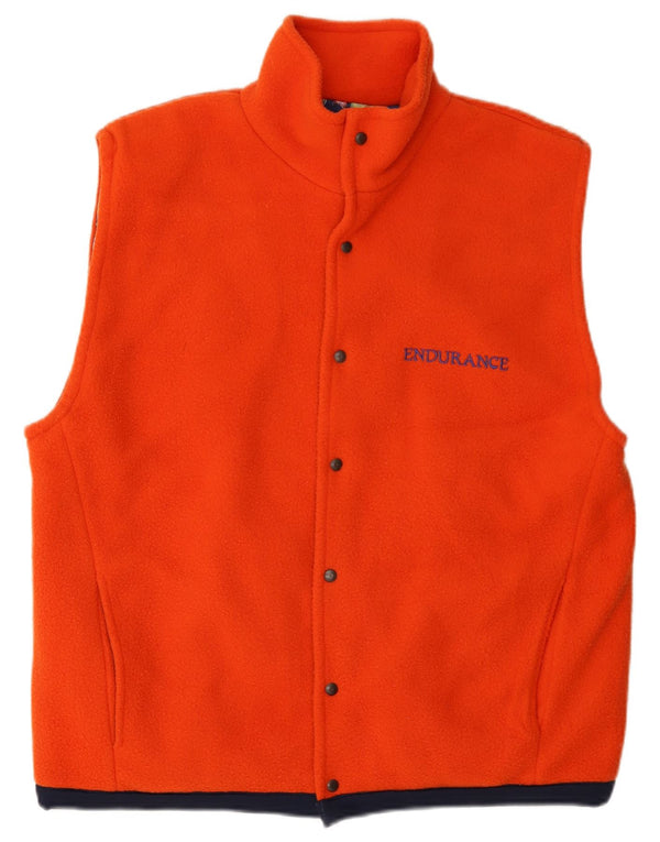 Endurance Mens Fleece Gilet UK 40 Grande Poliéster Colourblock Laranja