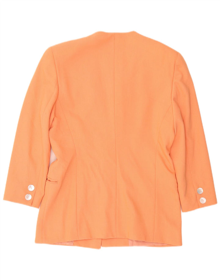 Ferre Veste Blazer 1 Bouton pour Femme UK 14 Large Orange