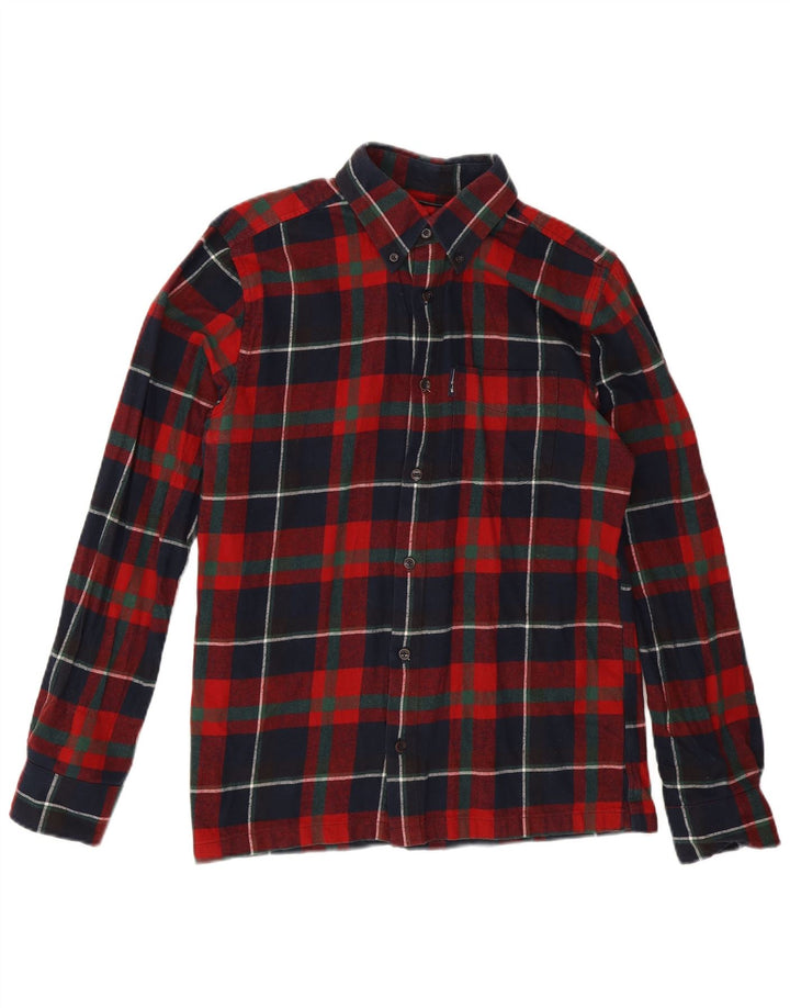 Camicia da uomo in flanella Ben Sherman piccola in cotone a quadri blu navy