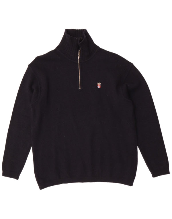 Armata Di Mare Mens Zip Neck Jumper Sweater Medium Navy Blue